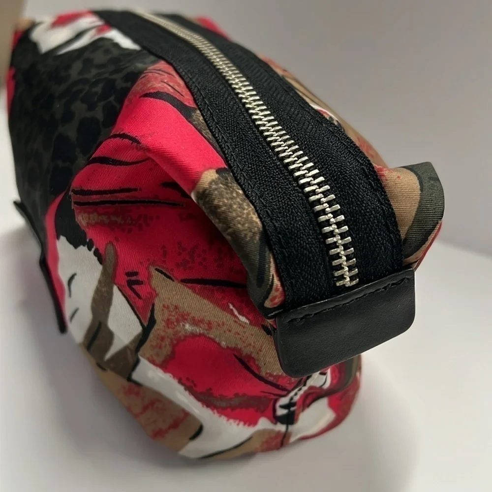 Marc Jacobs Nylon Multi Print Zip Top Makeup Clutch Pouch